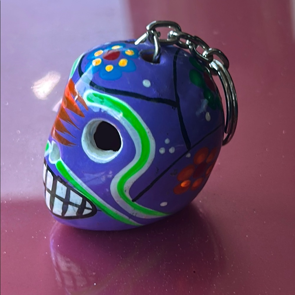 Colorful Skull Keychain - Picture 2 of 4